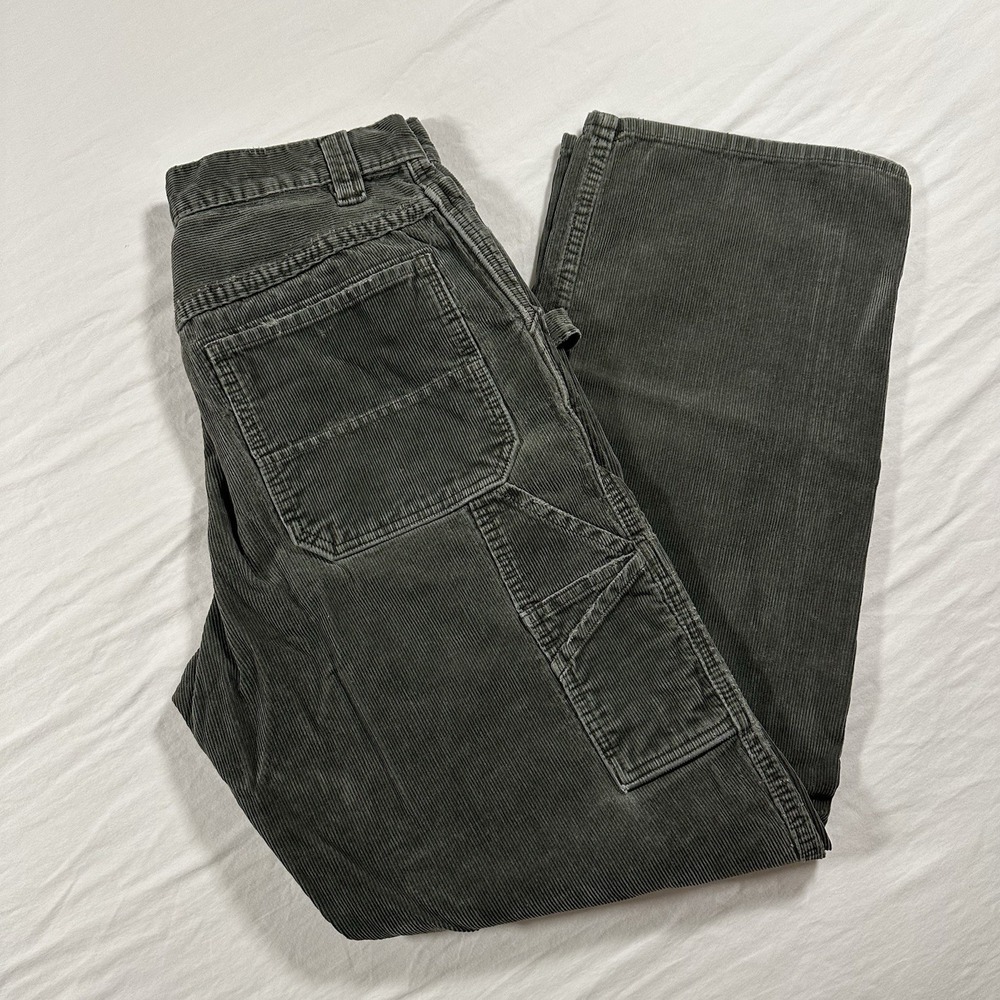 Vintage OLD NAVY Painters corduroy carpenter wide leg jeans pants 34x30 tag y2k